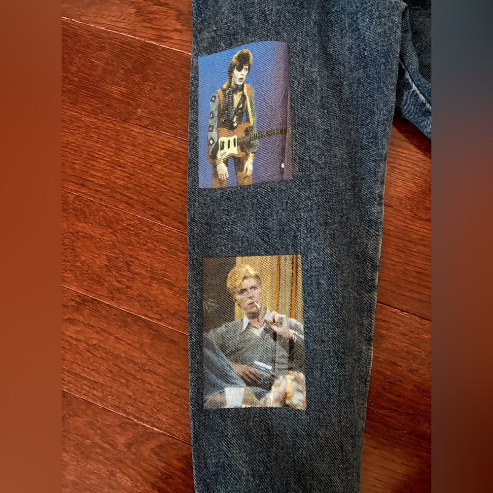 David Bowie handmade / upcycled Denim Jacket - Picture 10 of 14